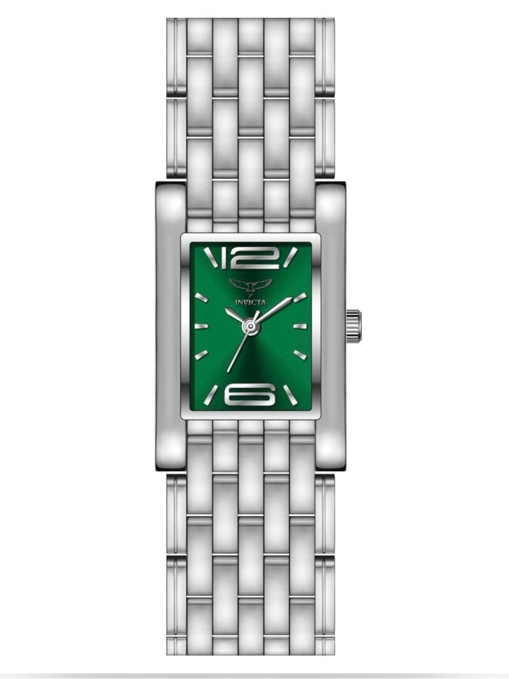 Invicta Women's Silver Bracelet Watch with Emerald Green Dial